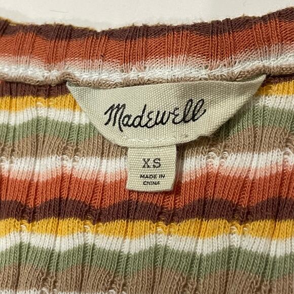 Madewell Ribbed U-Neck Tank Top - Stripe - XS - Picture 9 of 12